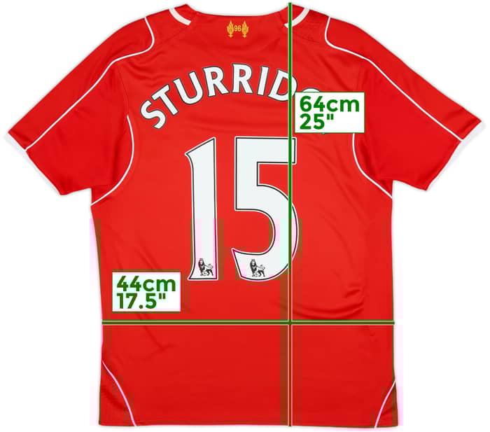 2014-15 Liverpool Home Shirt Sturridge #15 - 7/10 - (XL.Boys)