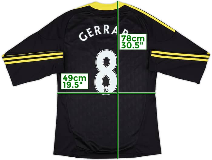 2010-11 Liverpool Third L/S Shirt Gerrard #8 - 10/10 - (M)