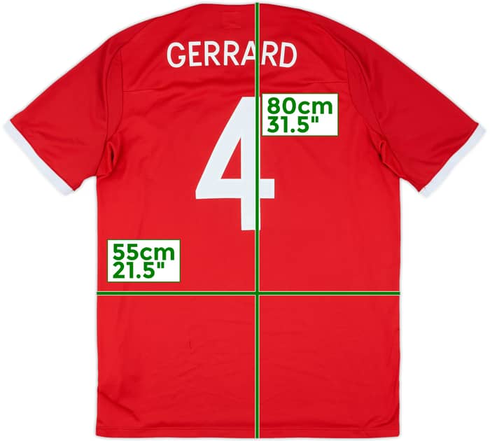 2010-11 England Away Shirt Gerrard #4 - 7/10 - (XXL)