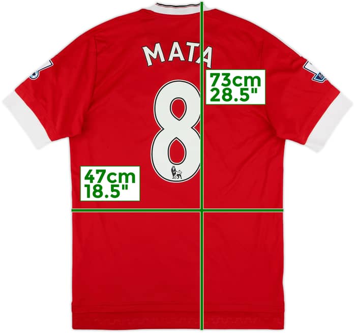 2015-16 Manchester United Home Shirt Mata #8 - 8/10 - (S)