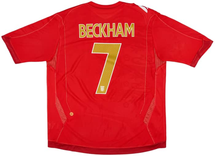 2006-08 England Away Shirt Beckham #7 - 6/10 - (XL)