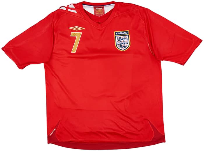 2006-08 England Away Shirt Beckham #7 - 6/10 - (XL)