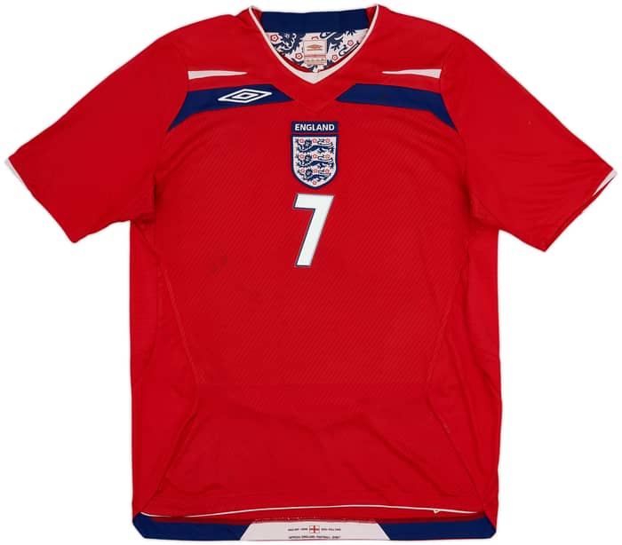 2008-10 England Away Shirt Beckham #7 - 5/10 - (L)