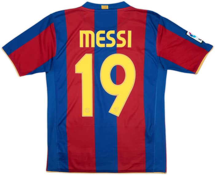 Camiseta de local del Barcelona 2007-08 Messi #19 - 9/10 - (15-16 Años)