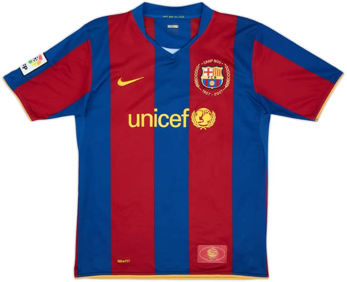 Camiseta de local del Barcelona 2007-08 Messi #19 - 9/10 - (15-16 Años)
