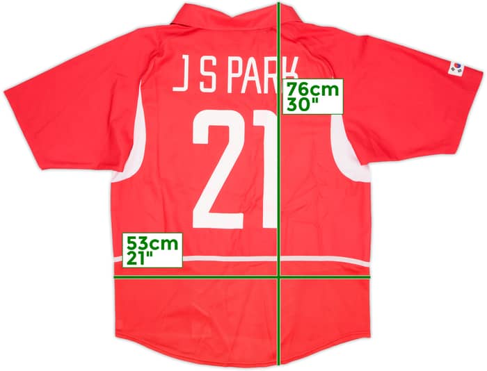 2002-03 South Korea Home Shirt J.S.Park #21 - 8/10 - (L)