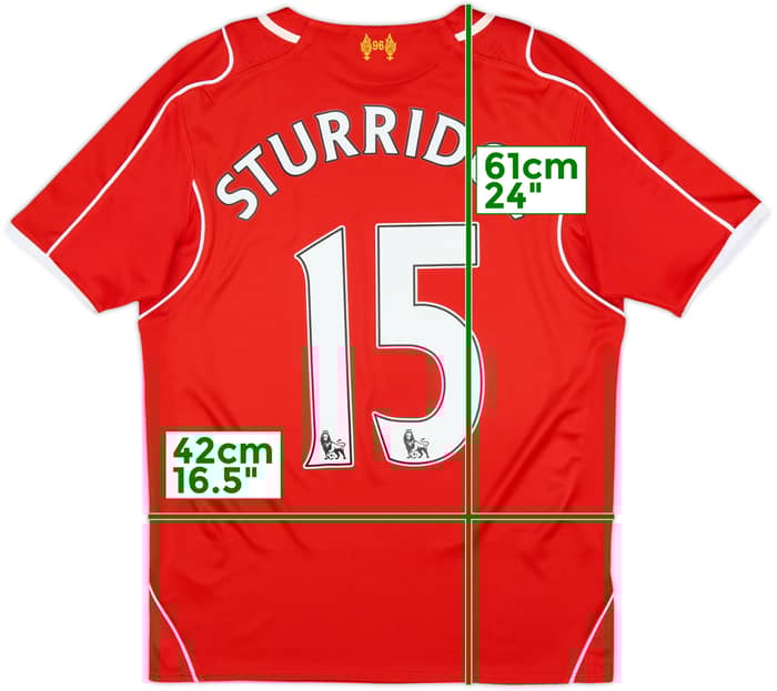 2014-15 Liverpool Home Shirt Sturridge #15 - 9/10 - (L.Boys)