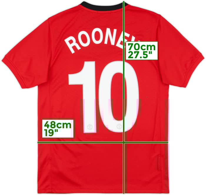 2009-10 Manchester United Home Shirt Rooney #10 - 10/10 - (XL.Boys)