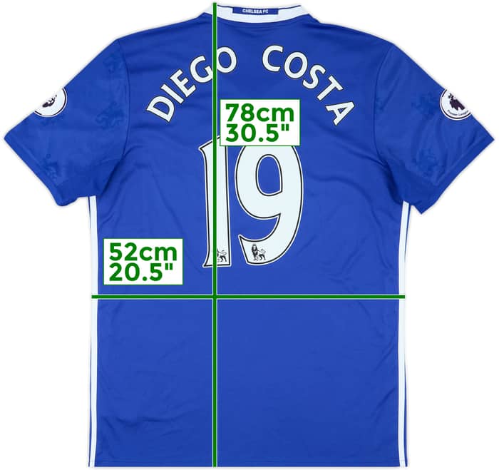 2016-17 Chelsea Home Shirt Diego Costa #19 - 8/10 - (L)