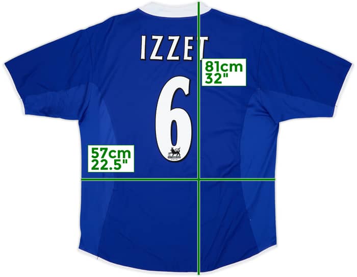2003-04 Leicester Home Shirt Izzet #6 - 8/10 - (L)