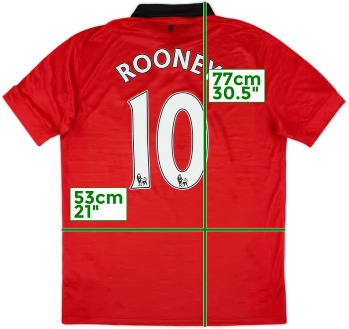 2013-14 Manchester United Home Shirt Rooney #10 - 6/10 - (L)