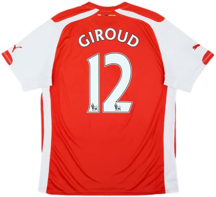 2014-15 Arsenal Home Shirt Giroud #12 - 6/10 - (L)