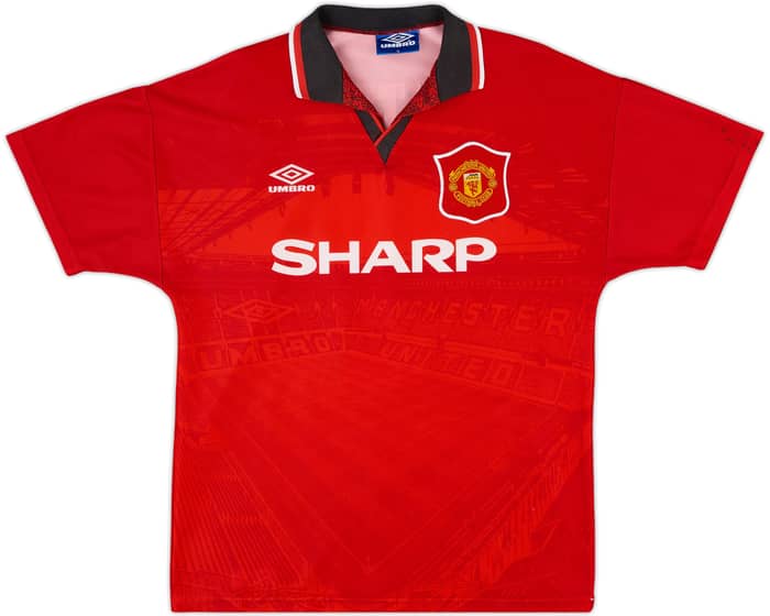 1994-96 Manchester United Home Shirt Cantona #7 - 8/10 - (M)
