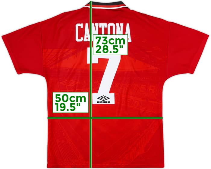 1994-96 Manchester United Home Shirt Cantona #7 - 8/10 - (M)