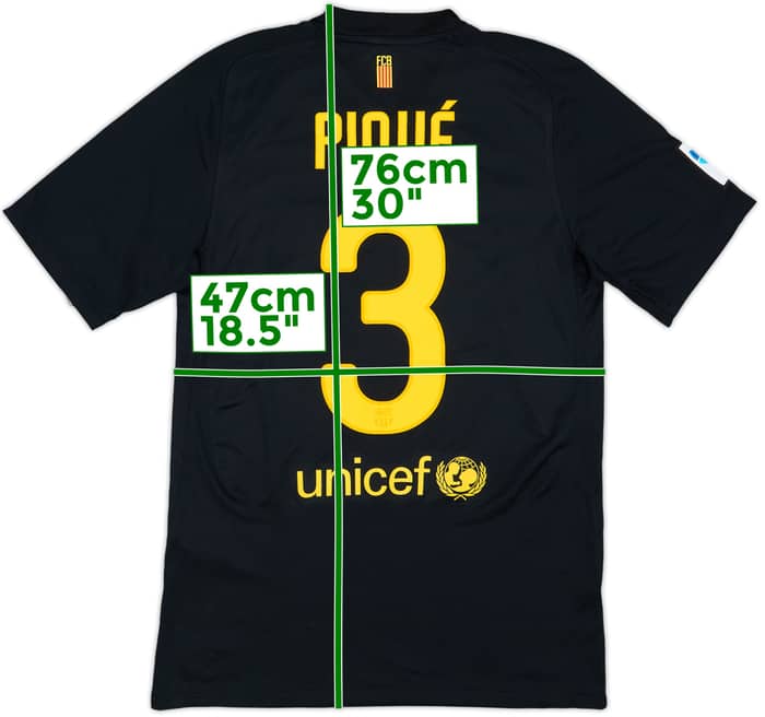 2011-12 Barcelona Away Shirt Pique #3 (S)