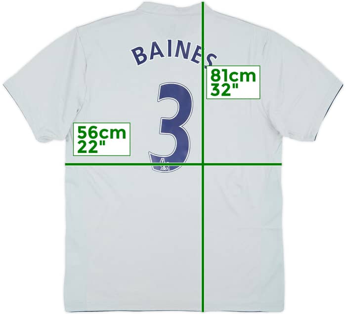 2011-12 Everton Third Shirt Baines #3 (L)
