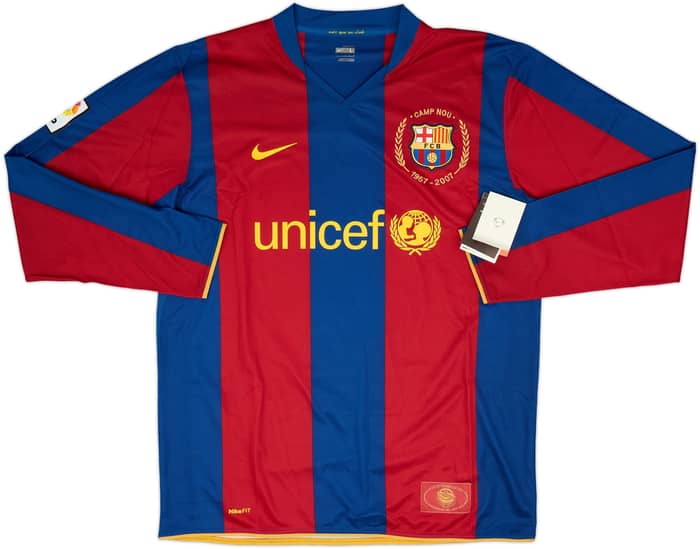 2007-08 Barcelona Home L/S Shirt Ronaldinho #10 (L)