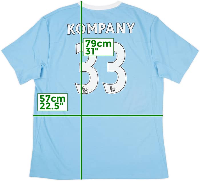 2009-10 Manchester City Home Shirt Kompany #33 (XL)