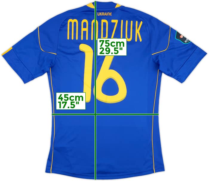 2010-11 Ukraine Match Issue Away Shirt Mandziuk #16