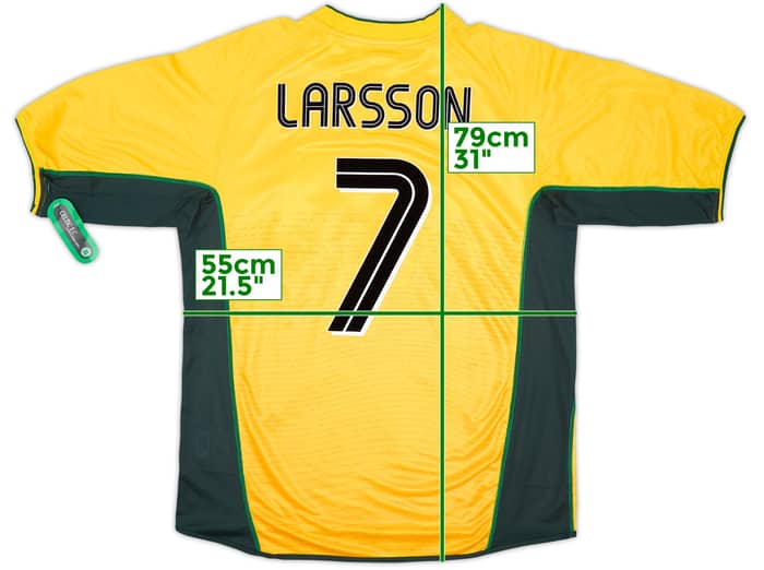 2002-03 Celtic Away Shirt Larsson #7 (XL)