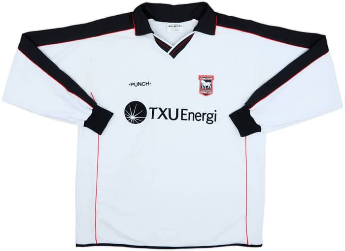 2001-02 Ipswich Away L/S Shirt #4 - 7/10 - (XL)