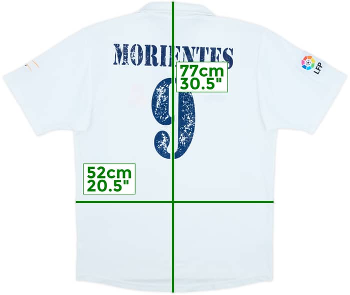 2001 Real Madrid Home Shirt Morientes #9 - 5/10 - (M)