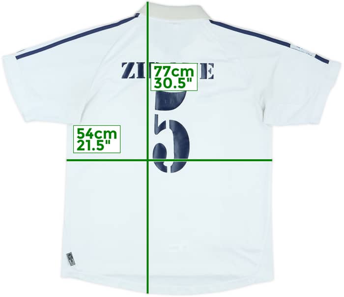 2001 Real Madrid Home Shirt Zidane #5 - 6/10 - (M)