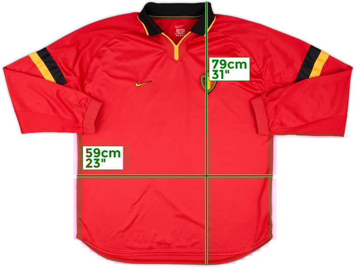 1999-00 Belgium Match Issue Home L/S Shirt #10