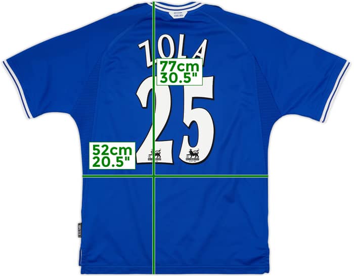 1999-01 Chelsea Home Shirt Zola #25 - 8/10 - (L)