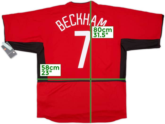 2002-04 Manchester United Home Shirt Beckham #7 (XL)