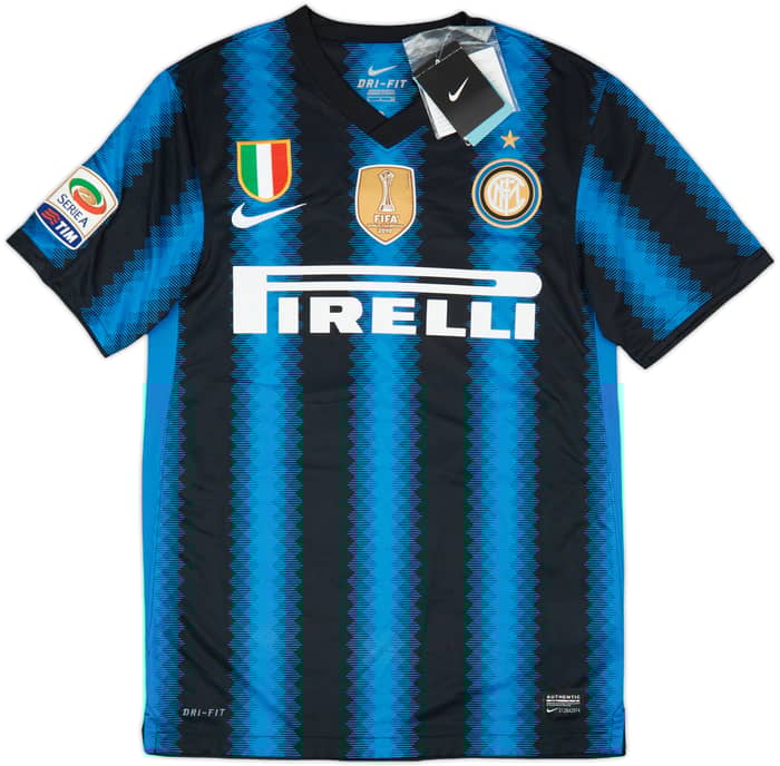 2011-12 Inter Milan Home Shirt Milito #22 (S)