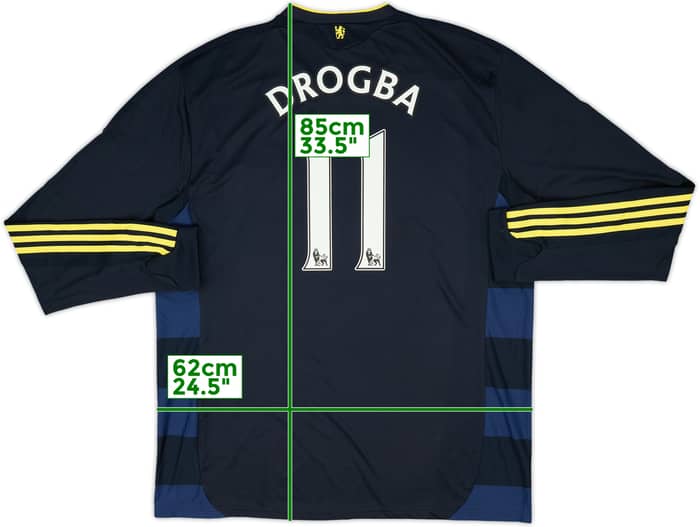 2009-10 Chelsea Player Issue Away L/S Shirt Drogba #11 (XXL)
