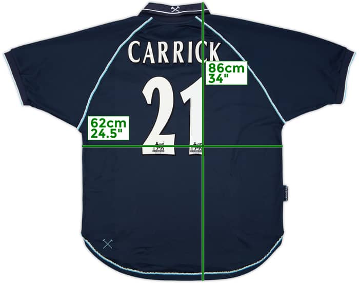 1999-01 West Ham Third Shirt Carrick #21 (XL)
