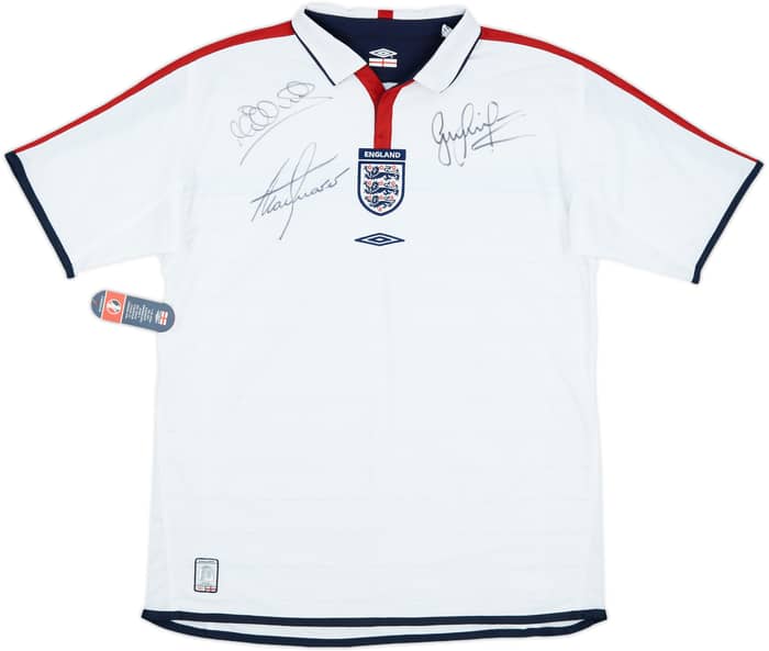 2003-05 England Signed Home Shirt (L)