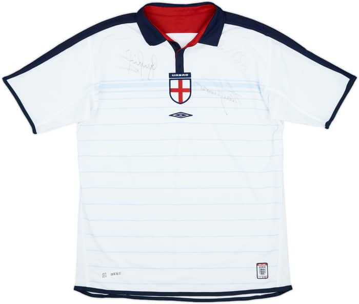 2003-05 England Signed Home Shirt (L)