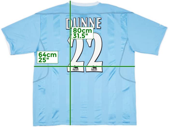 2003-04 Manchester City Home Shirt Dunne #22 (XL)