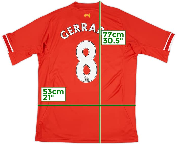 2013-14 Liverpool Home Shirt Gerrard #8 (XL)