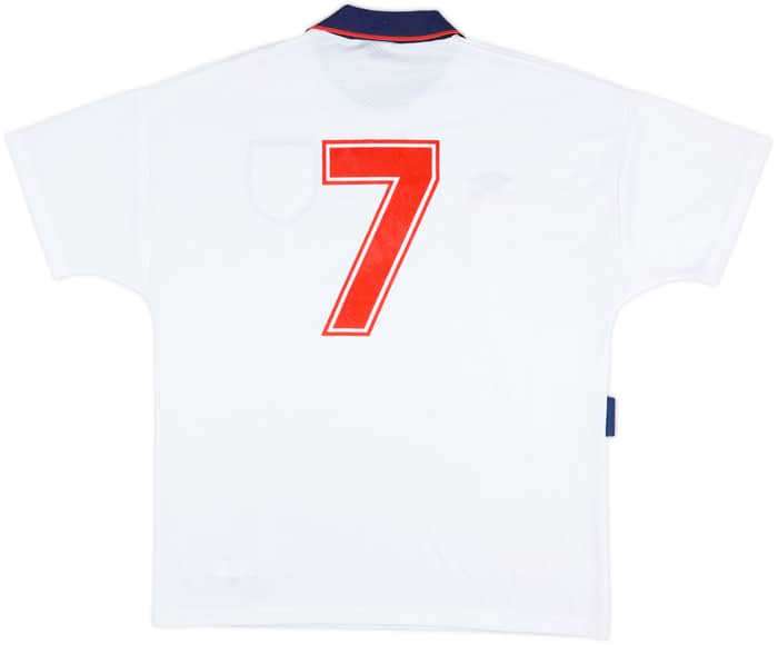 1993-95 England Home Shirt #7 - 9/10 - (L)