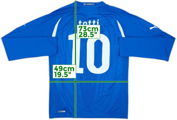 2010-12 Italy Home L/S Shirt Totti #10 (XL)