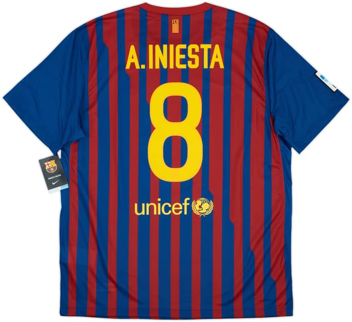 2011-12 Barcelona Home Shirt A.Iniesta #8 (XL)