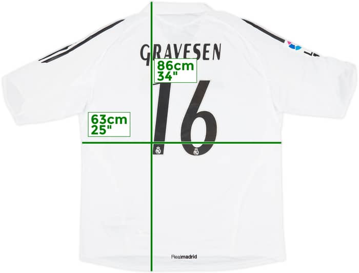 2005-06 Real Madrid Home Shirt Gravesen #16 (XXL)