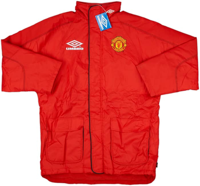 1998-99 Manchester United Umbro Hooded Padded Bench Coat (S)