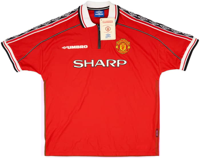 1998-00 Manchester United Home Shirt Cole #9 (XXL)