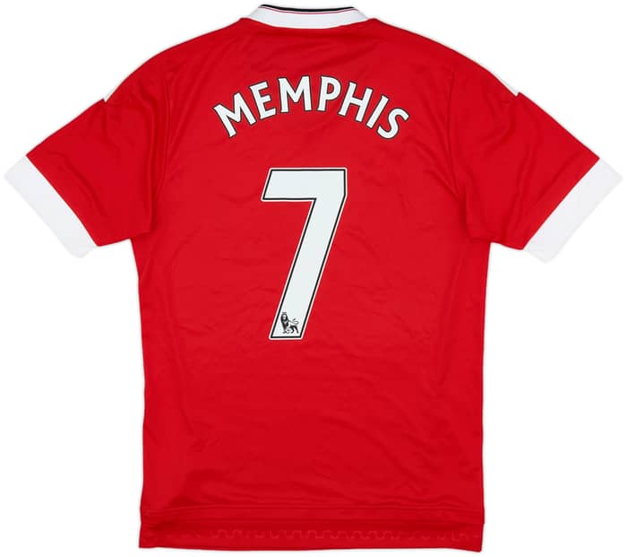 2015-16 Manchester United Home Shirt Memphis #7 - 9/10 - (S)