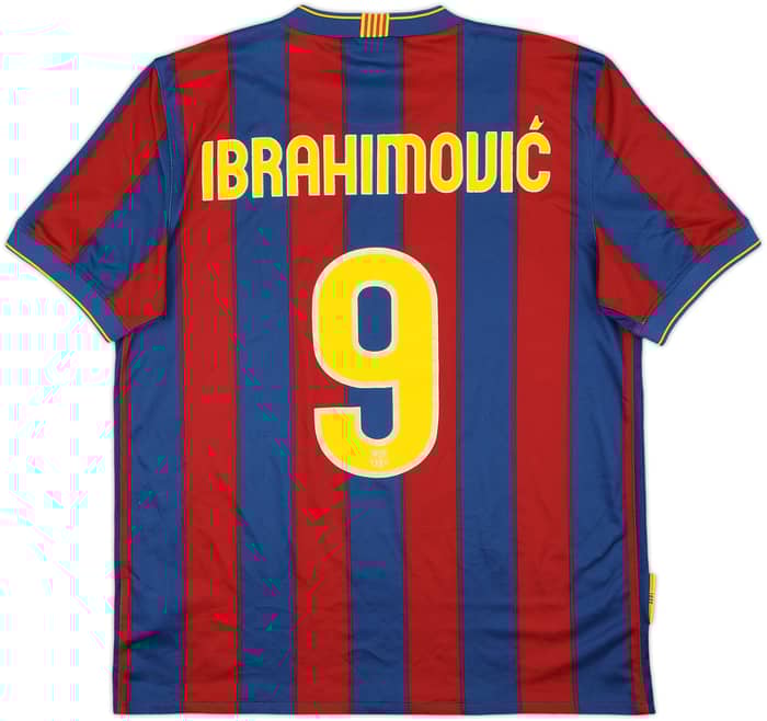 2009-10 Barcelona Home Shirt Ibrahimovic #9 - 6/10 - (L)