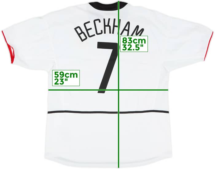2002-03 Manchester United Away Shirt Beckham #7 - 5/10 - (XL)