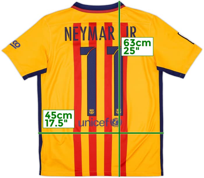 2015-16 Barcelona Away Shirt Neymar #11 - 6/10 - (XL.Boys)