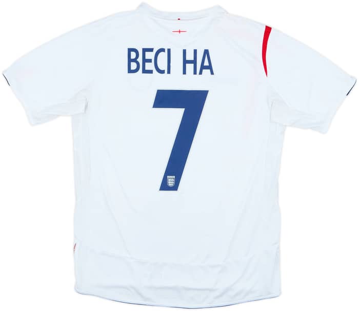 2005-07 England Home Shirt Beckham #7 - 4/10 - (L)