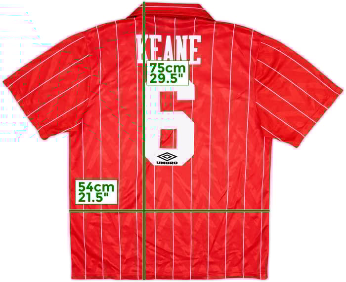 1992-94 Nottingham Forest Home Shirt Keane #6 - 8/10 - (L)
