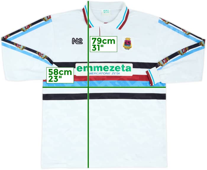 1996-97 FC Rieti Match Issue Away L/S Shirt #18